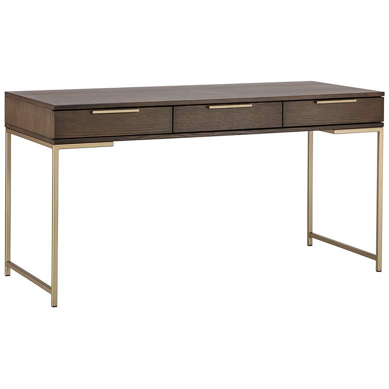 Image 2 Sunpan Rebel Desk Gold Raw Umber more views