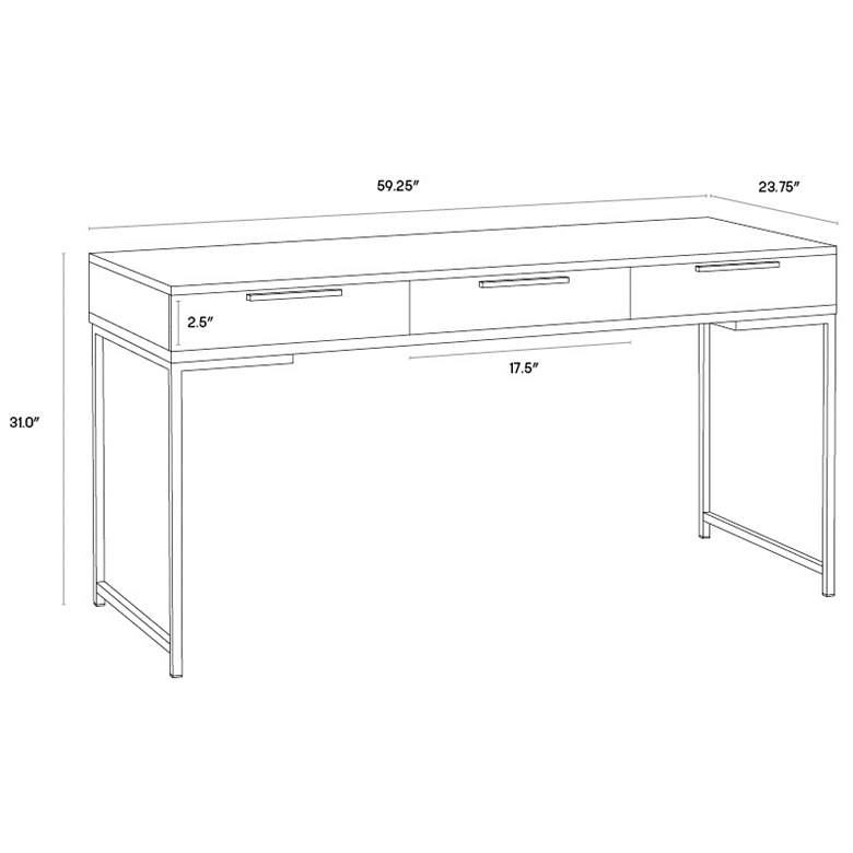 Image 7 Sunpan Rebel Desk Gold Raw Umber more views