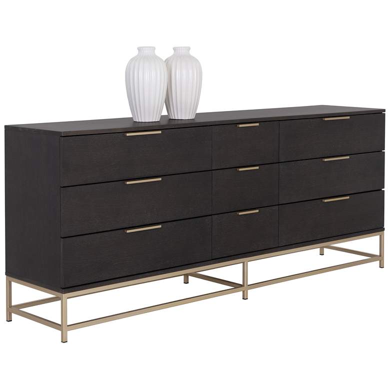 Image 1 Sunpan Rebel Dresser Large Gold Charcoal Gray