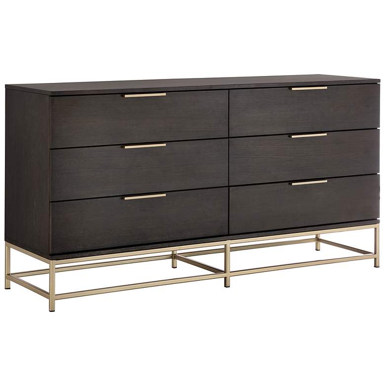 Image 2 Sunpan Rebel Dresser Small Gold Charcoal Gray more views