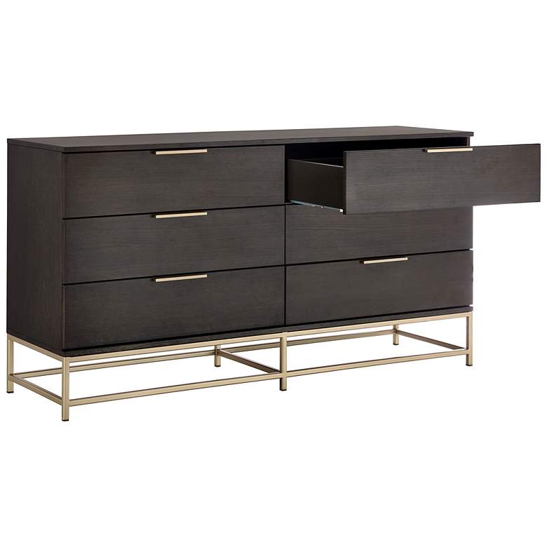 Image 3 Sunpan Rebel Dresser Small Gold Charcoal Gray more views