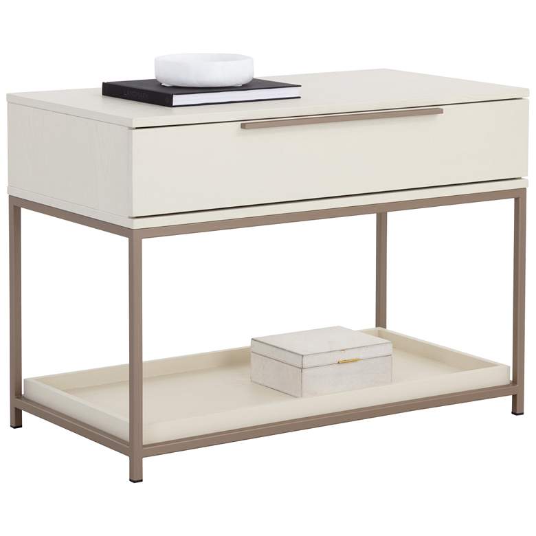 Image 1 Sunpan Rebel Nightstand Large Champagne Gold Cream