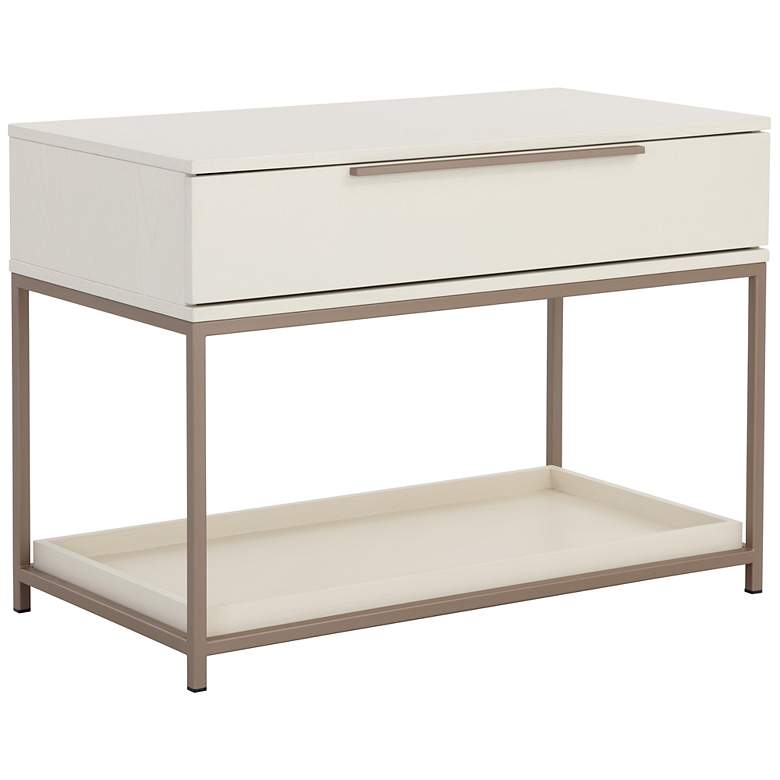 Image 2 Sunpan Rebel Nightstand Large Champagne Gold Cream more views