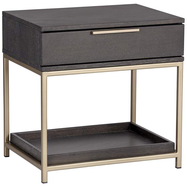 Image 2 Sunpan Rebel Nightstand Small Gold Charcoal Gray more views