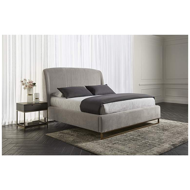 Image 6 Sunpan Rebel Nightstand Small Gold Charcoal Gray more views