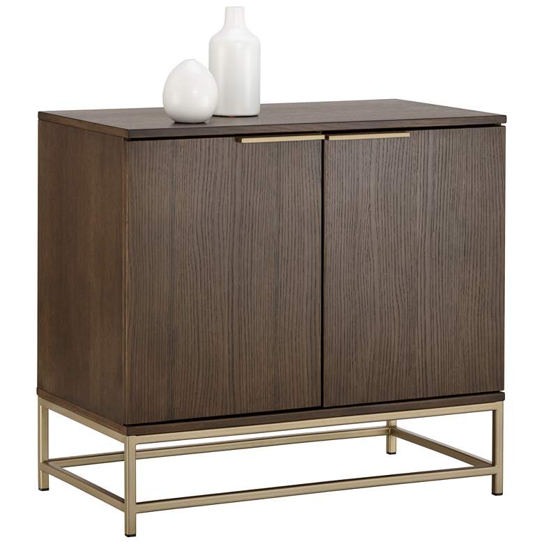 Image 1 Sunpan Rebel Sideboard Small Gold Raw Umber