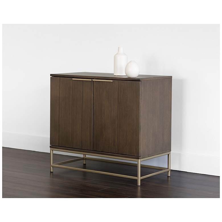 Image 4 Sunpan Rebel Sideboard Small Gold Raw Umber more views