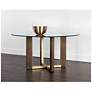 4_Sunpan Rejane Dining Table Base Gold Raw Umber more views