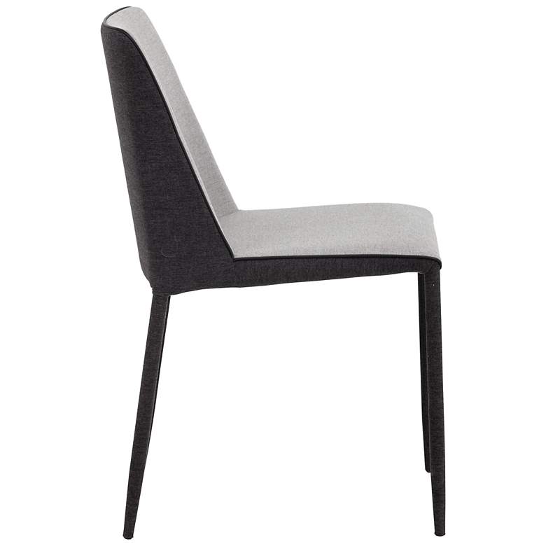 Image 2 Sunpan Renee 21" Wide Armour Gray and Dark Slate Dining Chair Set of 2 more views