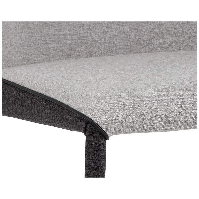 Image 4 Sunpan Renee 21" Wide Armour Gray and Dark Slate Dining Chair Set of 2 more views