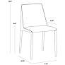 7_Sunpan Renee 21" Wide Armour Gray and Dark Slate Dining Chair Set of 2 more views