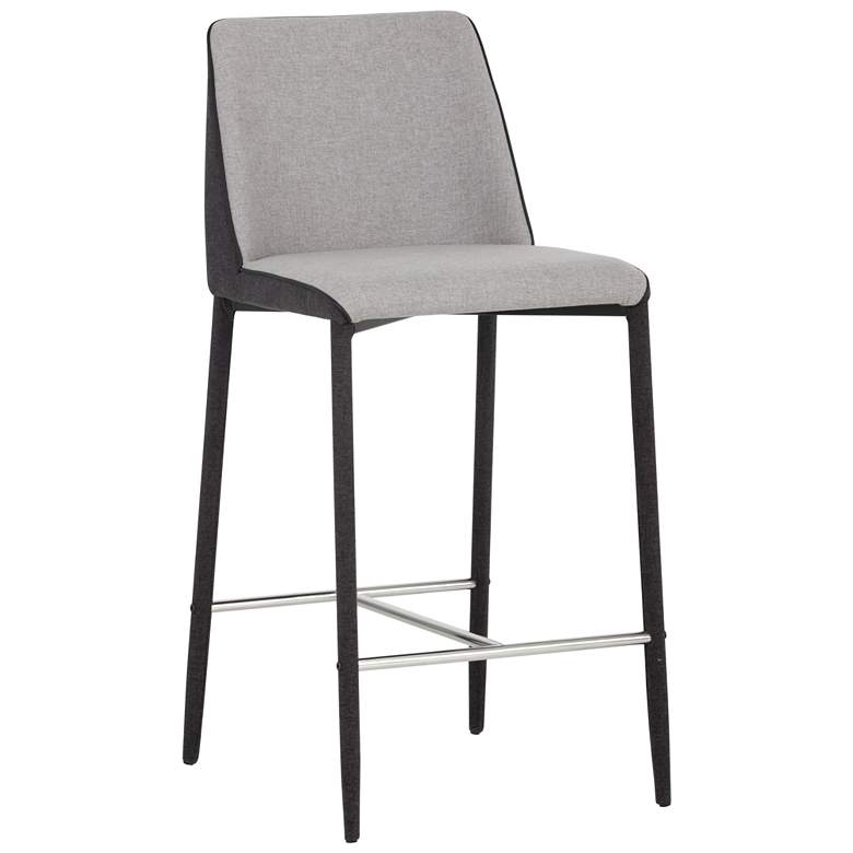 Image 1 Sunpan Renee 22" Wide Armour Gray and Dark Slate Counter Stool