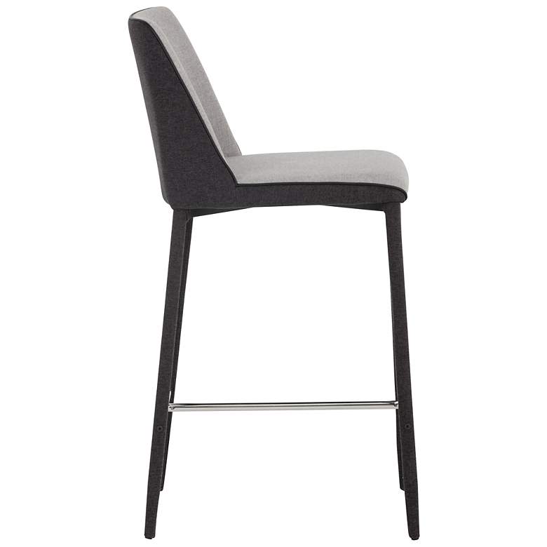 Image 2 Sunpan Renee 22" Wide Armour Gray and Dark Slate Counter Stool more views