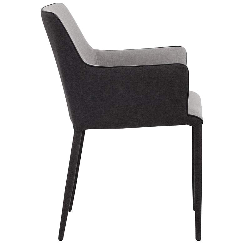 Image 3 Sunpan Renee Dining Armchair Armour Gray and Dark Slate more views