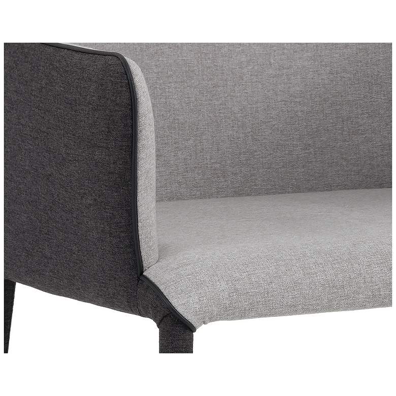 Image 6 Sunpan Renee Dining Armchair Armour Gray and Dark Slate more views