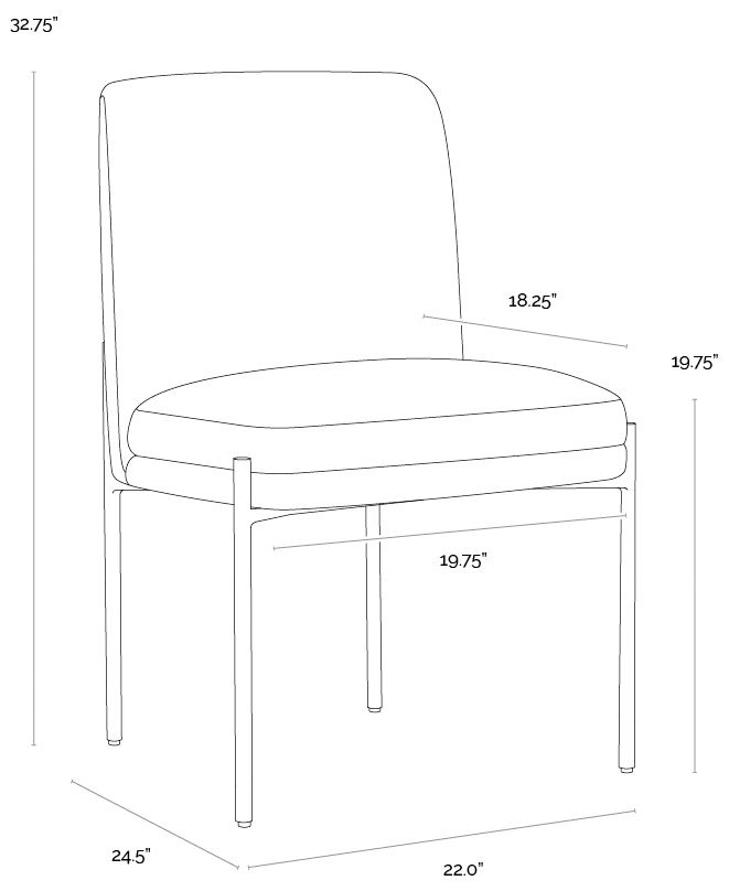 Sunpan Richie Dining Chair Black Danny Ivory