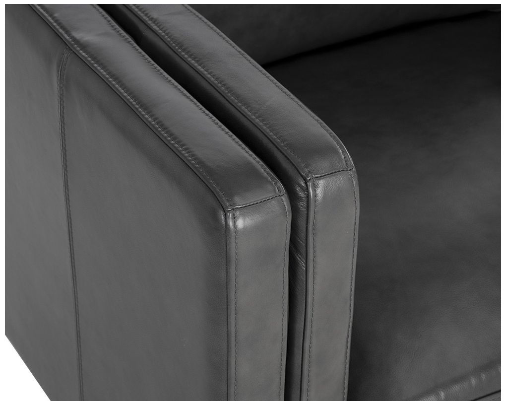 Image 6 Sunpan Richmond Armchair Brentwood Charcoal Leather more views