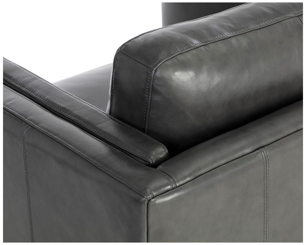 Image 7 Sunpan Richmond Armchair Brentwood Charcoal Leather more views