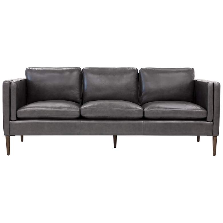 Image 2 Sunpan Richmond Sofa Brentwood Charcoal Leather more views