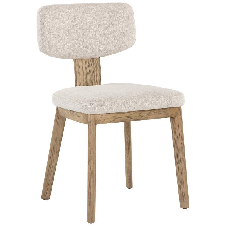 Image 2 Sunpan Rickett Dining Chair Weathered Oak Dove Cream Set of 2