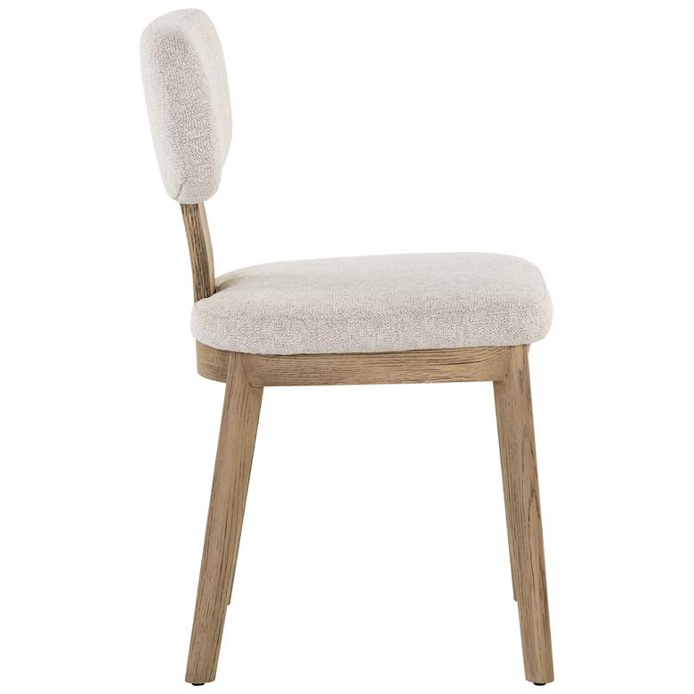 Image 4 Sunpan Rickett Dining Chair Weathered Oak Dove Cream Set of 2 more views