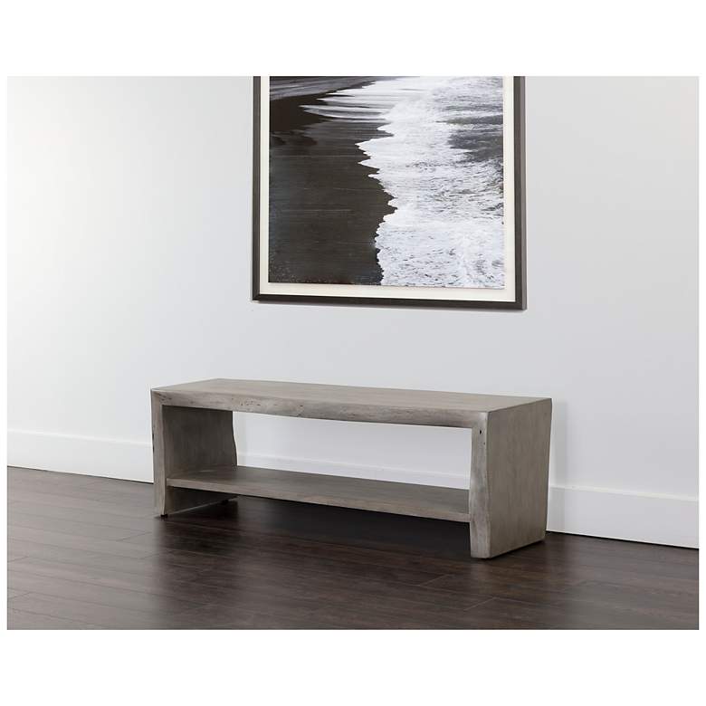 Image 4 Sunpan Ridge Bench Gray more views