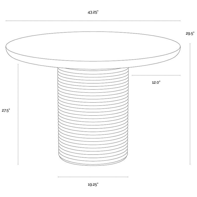 Image 7 Sunpan Riva Dining Table 43" more views