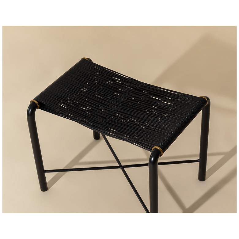 Image 7 Sunpan Riz Stool Black Leather more views