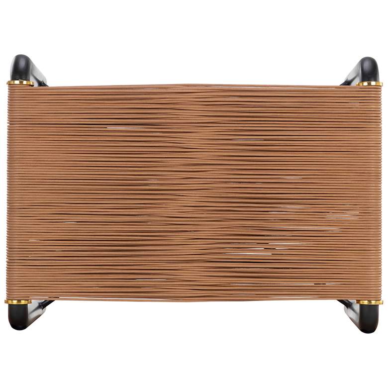 Image 3 Sunpan Riz Stool Tan Leather more views