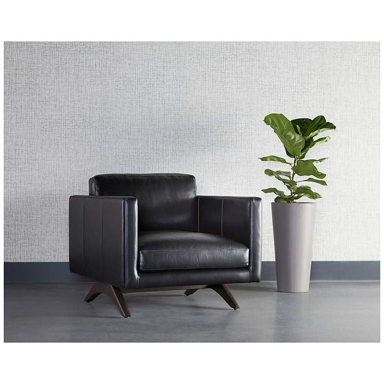 Image 1 Sunpan Rogers Armchair Cortina Black Leather