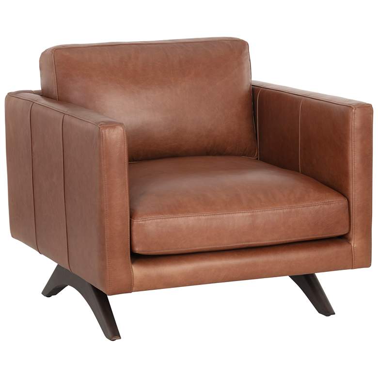 Image 2 Sunpan Rogers Armchair Shalimar Tobacco Leather