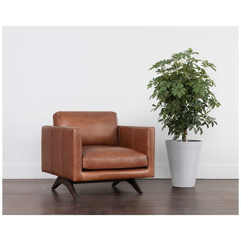Image 1 Sunpan Rogers Armchair Shalimar Tobacco Leather