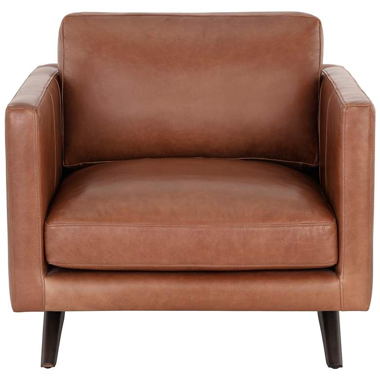 Image 3 Sunpan Rogers Armchair Shalimar Tobacco Leather more views