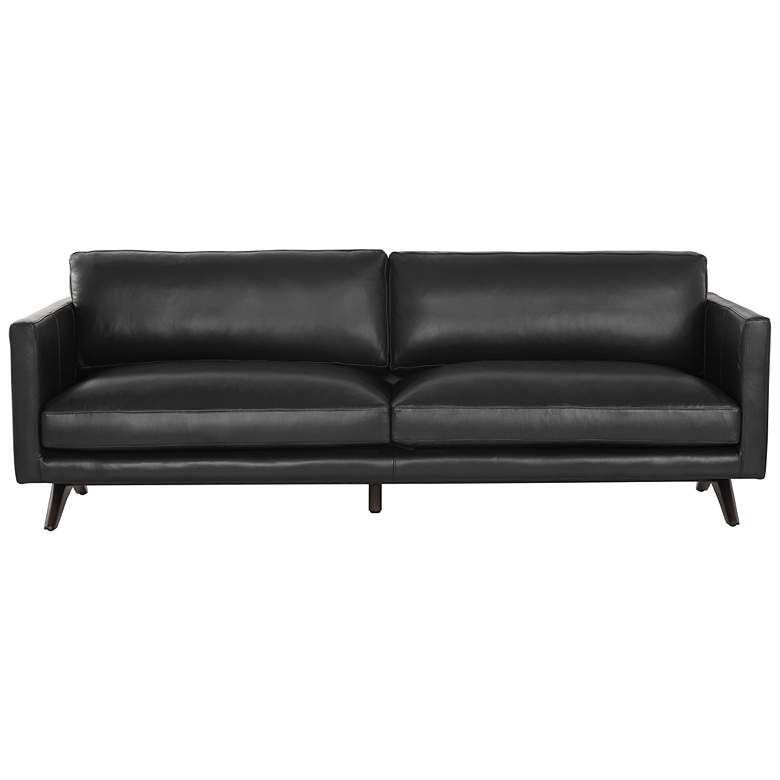 Image 2 Sunpan Rogers Sofa Cortina Black Leather more views