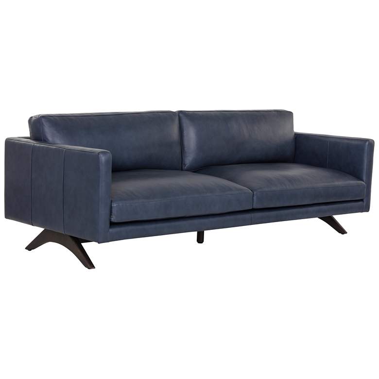 Image 1 Sunpan Rogers Sofa Cortina Ink Leather