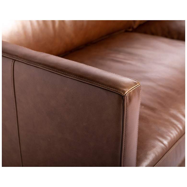 Image 4 Sunpan Rogers Sofa Shalimar Tobacco Leather more views