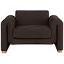 2_Sunpan Romer Armchair Brushed Gold Nubuck Cocoa Leather more views