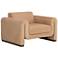 Sunpan Romer Armchair Distressed Brown Nubuck Tan Leather