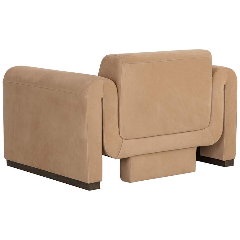 Image 4 Sunpan Romer Armchair Distressed Brown Nubuck Tan Leather more views