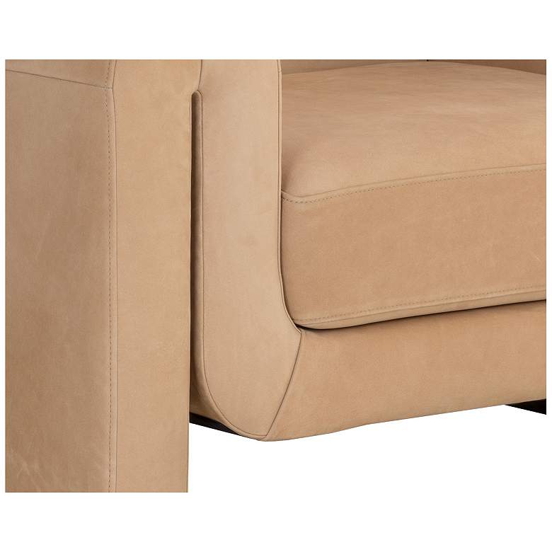 Image 5 Sunpan Romer Armchair Distressed Brown Nubuck Tan Leather more views