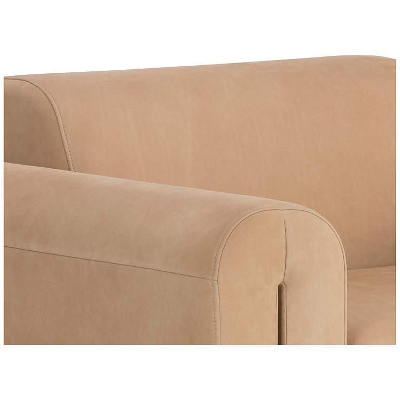 Image 6 Sunpan Romer Armchair Distressed Brown Nubuck Tan Leather more views