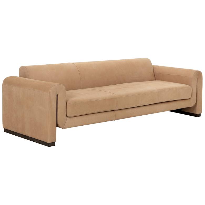 Image 1 Sunpan Romer Sofa Distressed Brown Nubuck Tan Leather