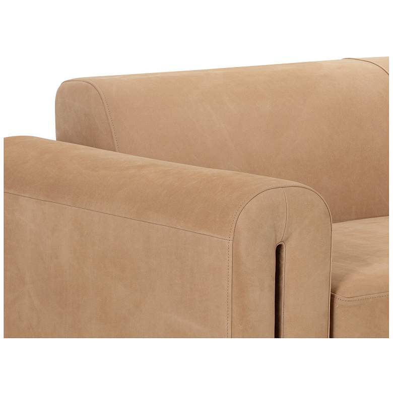 Image 6 Sunpan Romer Sofa Distressed Brown Nubuck Tan Leather more views