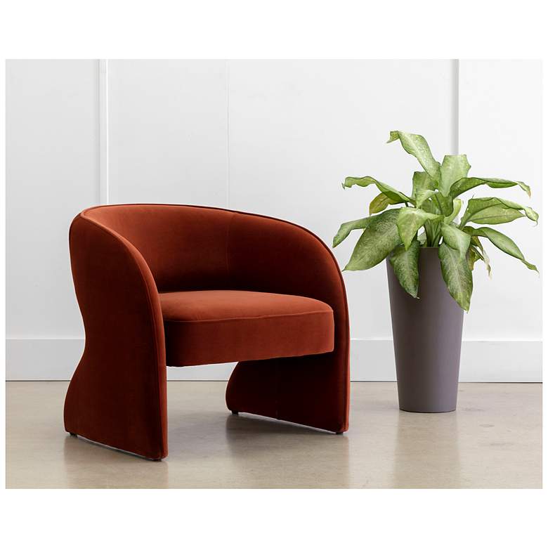 Image 1 Sunpan Rosalia Lounge Chair Meg Rust