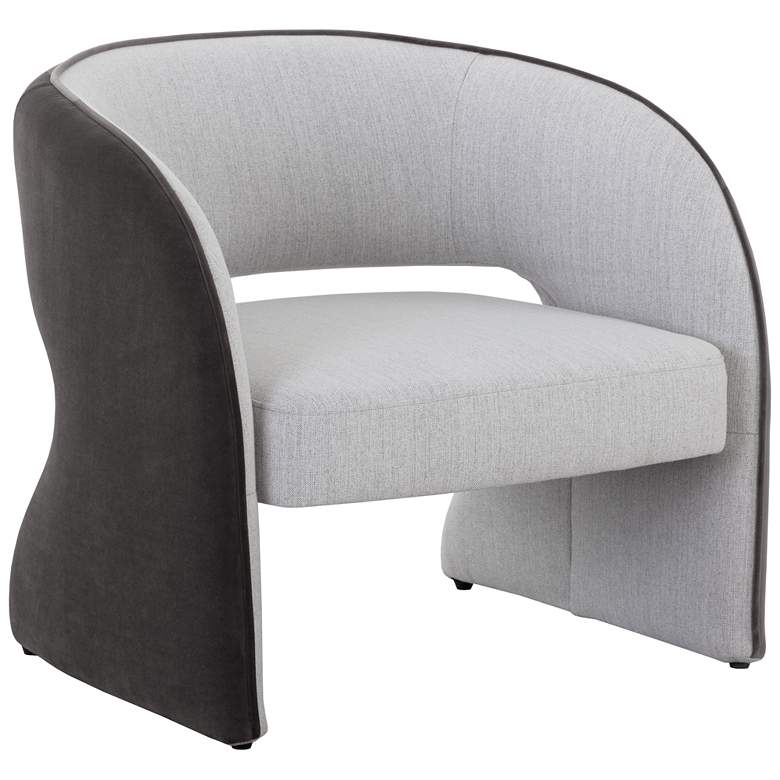 Image 2 Sunpan Rosalia Lounge Chair Mina Light Gray and Meg Ash