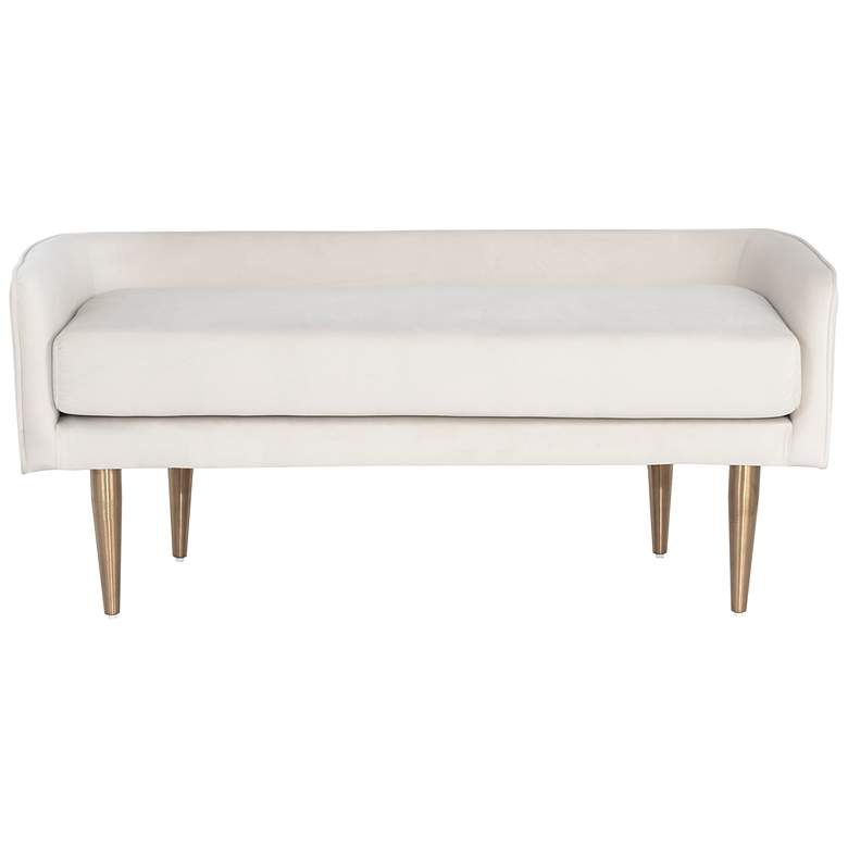 Image 2 Sunpan Sammy Bench Cream Sky more views
