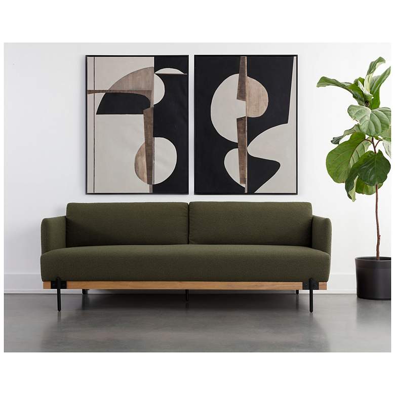 Image 4 Sunpan Saul Sofa Copenhagen Olive more views