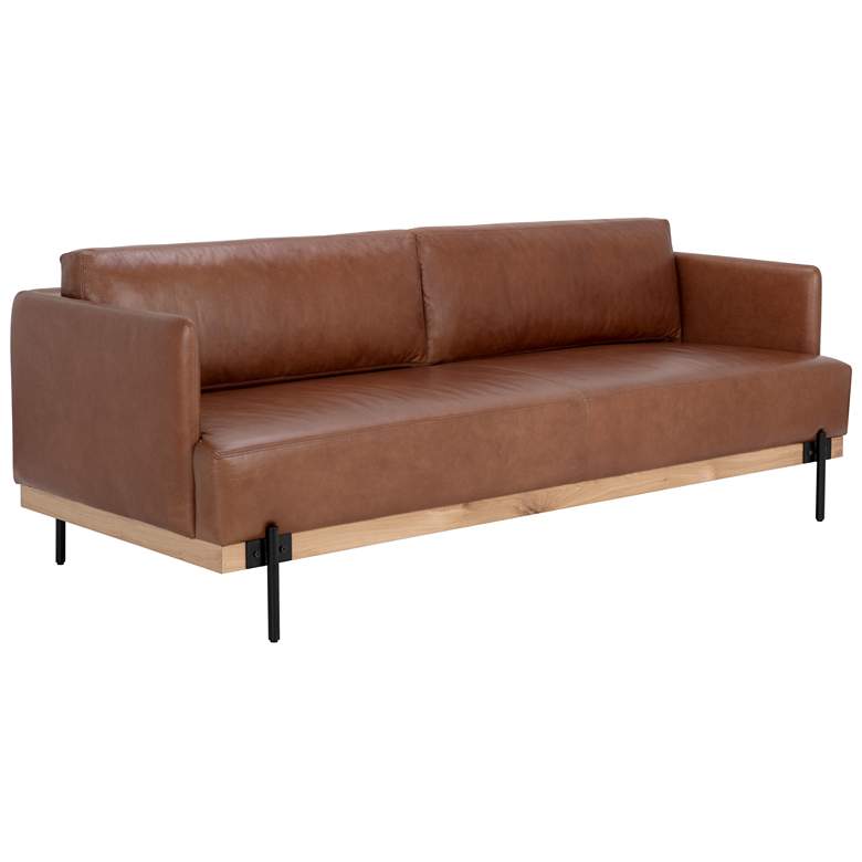Image 1 Sunpan Saul Sofa Shalimar Tobacco Leather