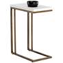 1_Sunpan Sawyer End Table Antique Brass White