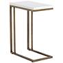 2_Sunpan Sawyer End Table Antique Brass White more views